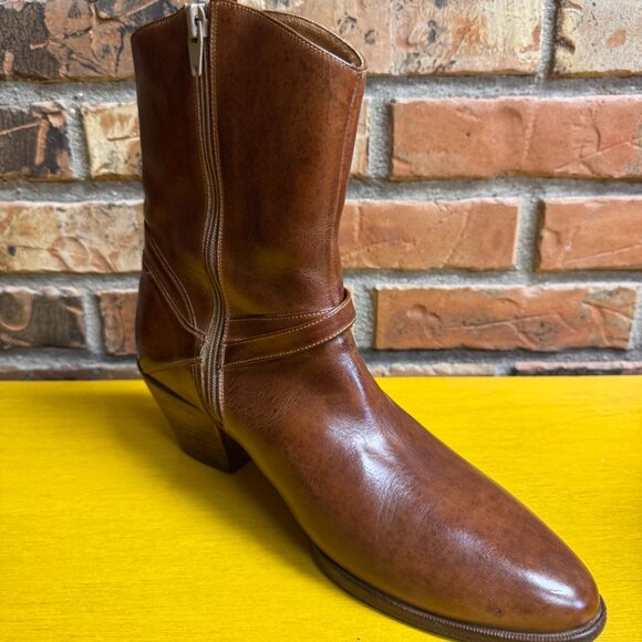 Men\'s Vintage Jean Pier Clemente Brown 80\'s Leather Boots Mod Western 9D Brazil main image 5